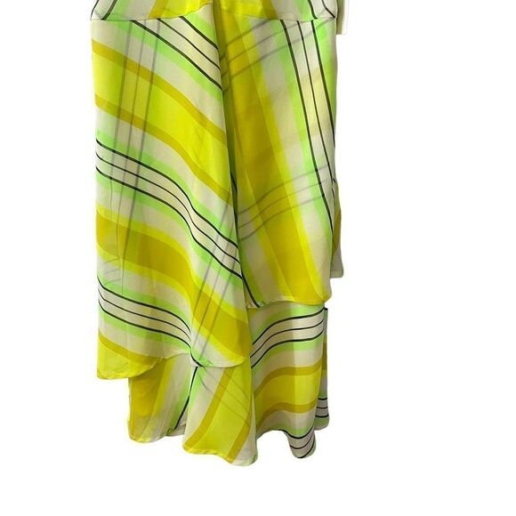Christopher John Rogers for Target Triple Stripe Yellow Green Dress Size 2 - Picture 8 of 12